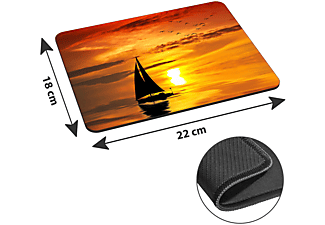 PEDEA Mauspad Design Ocean Sunset, Gr. L Mauspad (18 cm x 22 cm)