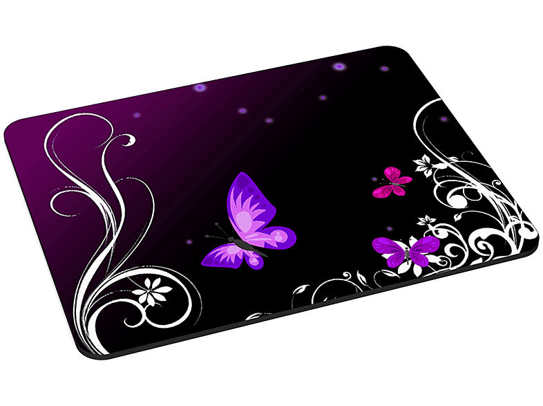 PEDEA Mauspad Design Purple cm L Gr. x (18 22 Butterfly, Mauspad cm)