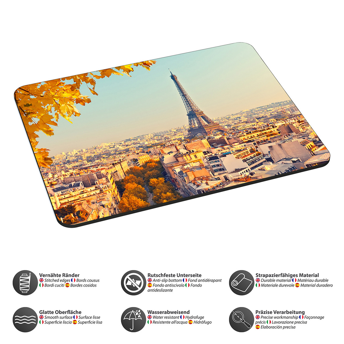 PEDEA Mauspad Parisian Gr. Sunset, L cm Design (18 cm) Mauspad 22 x