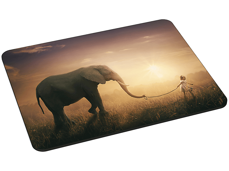 PEDEA Mauspad Design Elephant, Gr. L Mauspad (18 cm x 22 cm)