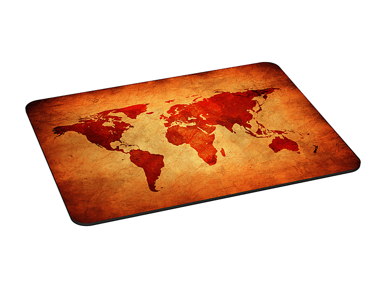 PEDEA Mauspad Design Brown Global Map, Gr. XL Mauspad (26 cm x 35 cm)