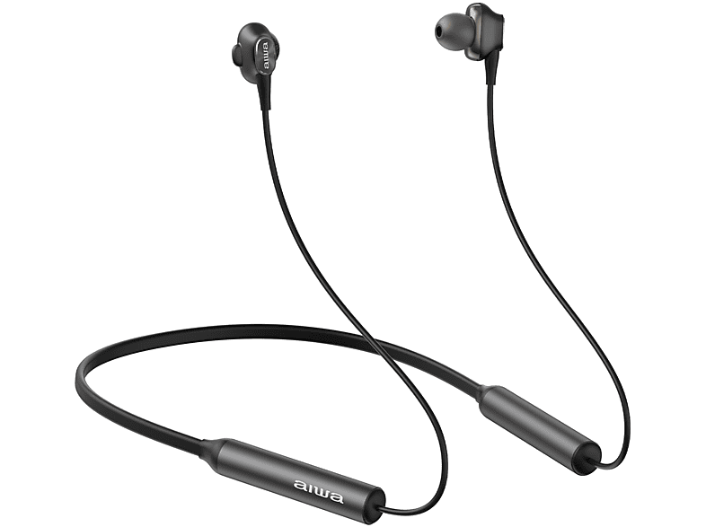 AIWA Bluetooth Neckband ESTBT-450BK, Schwarz Kopfhörer