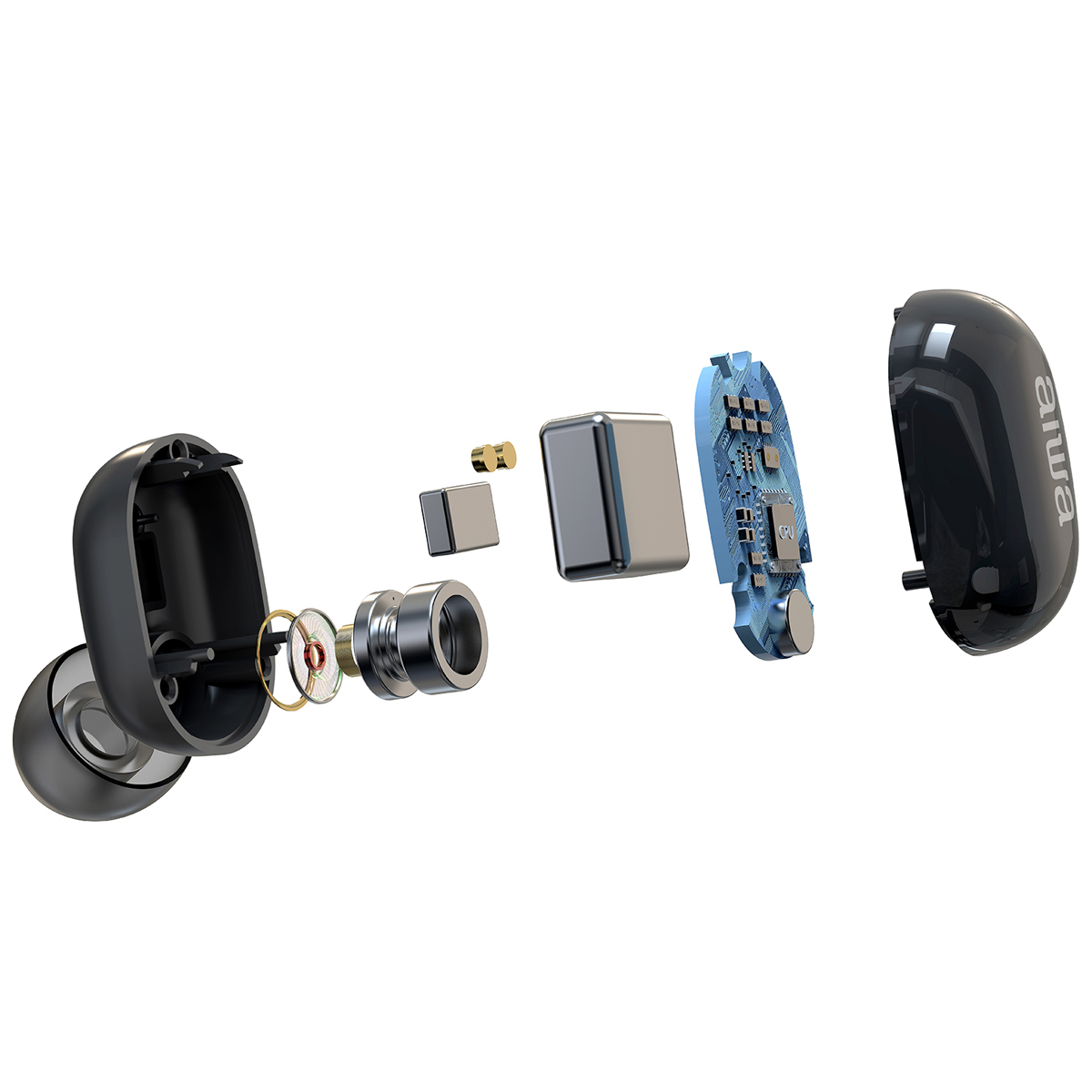 EBTW-150BK DOT AIWA Kopfhörer In-ear Schwarz Bluetooth PODS,