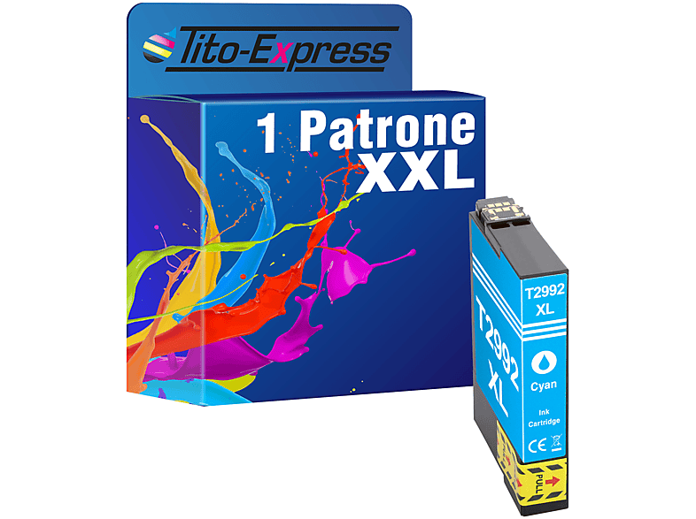 29XL TITO-EXPRESS Epson Cyan Patrone Tintenpatrone ersetzt PLATINUMSERIE 1 T2992 (C13T29924010)