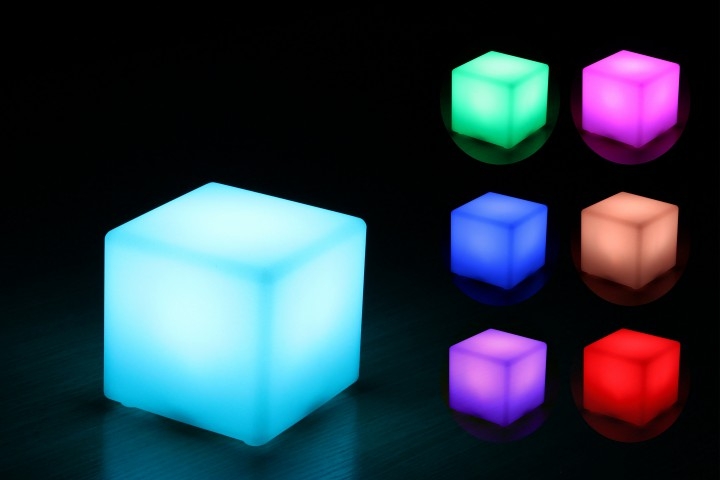 mit Fernbedienung 7even LED 7EVEN und Akku Leuchtwürfel Outdoor 20cm LED-Cube LED-Würfel