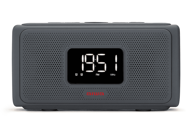 AIWA CRU-80BT Radiowecker, FM, Bluetooth, Schwarz