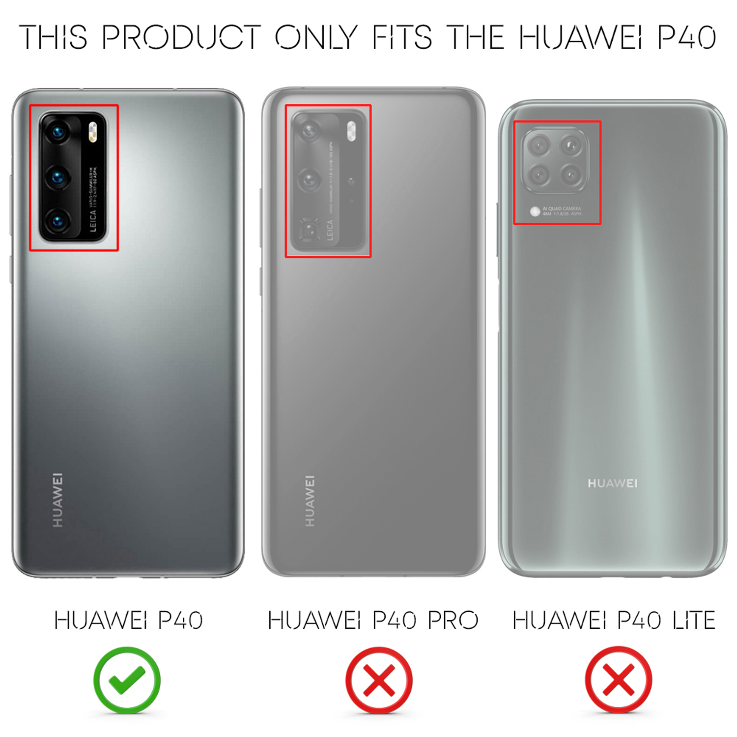 P40, 360 Grad Hülle, Backcover, Nicht NALIA verfügbar Huawei,