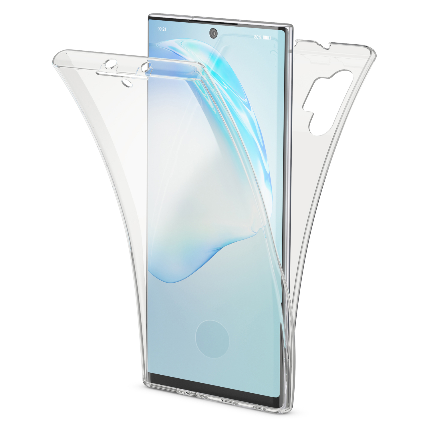 Samsung, 10 Silikon Klare 360 NALIA Note Backcover, Plus, Transparent Hülle, Grad