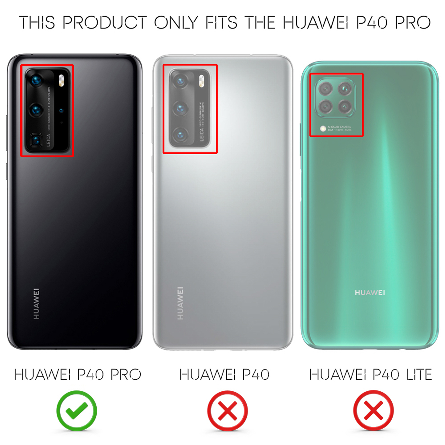 NALIA 360 Grad Hülle, verfügbar Huawei, P40 Nicht Pro, Backcover