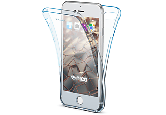 NALIA Klare 360 Grad Silikon Hülle, Backcover, Apple, iPhone 7 iPhone 8 iPhone SE (2020), Blau