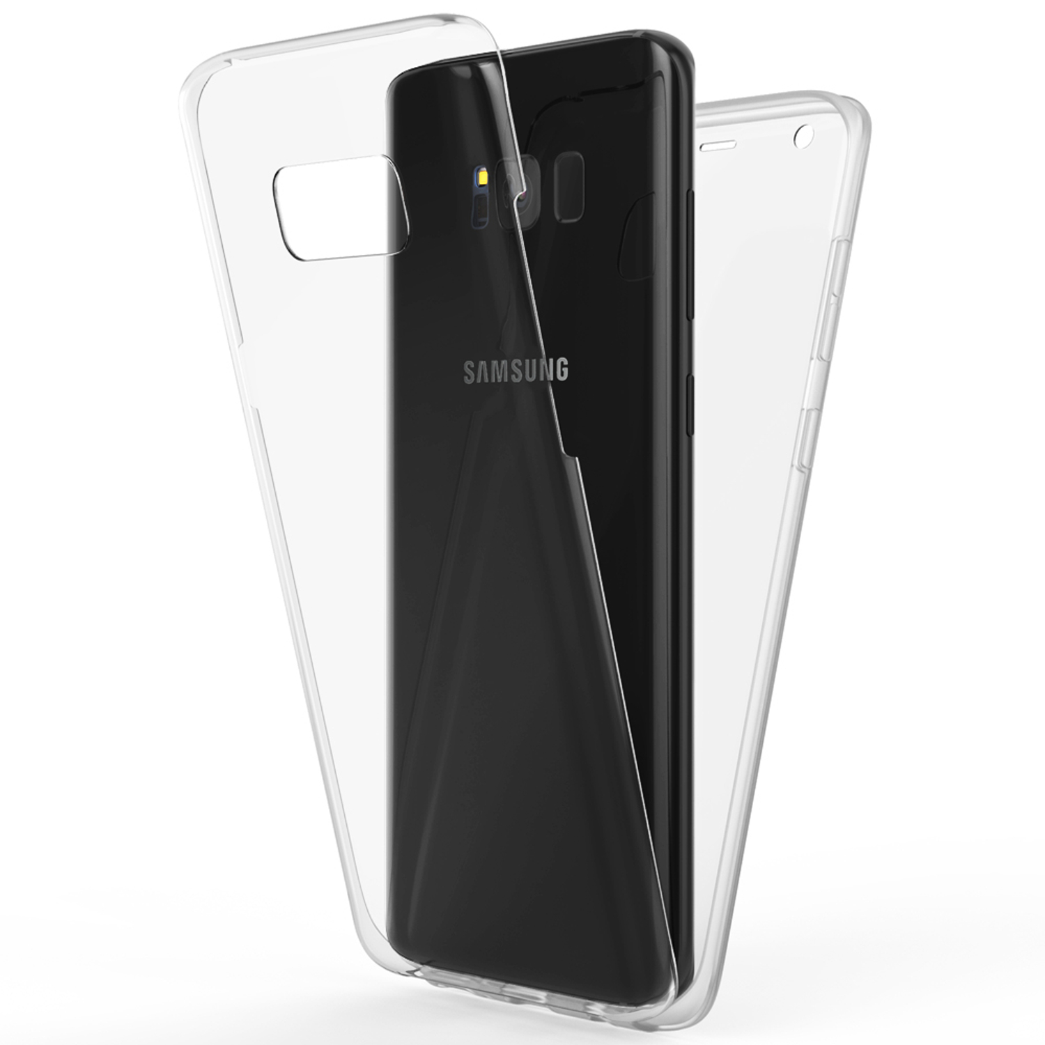 Transparent NALIA Hülle, 360 Grad Klare Samsung, S8, Backcover, Galaxy