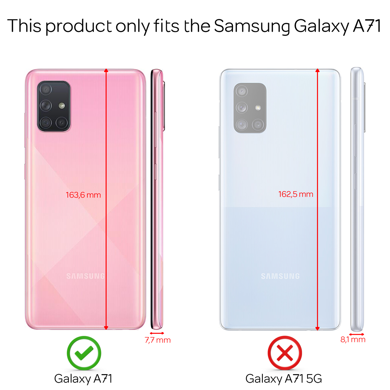 Grad Galaxy A71, Samsung, Hülle, Silikon Klare Backcover, NALIA 360 Transparent