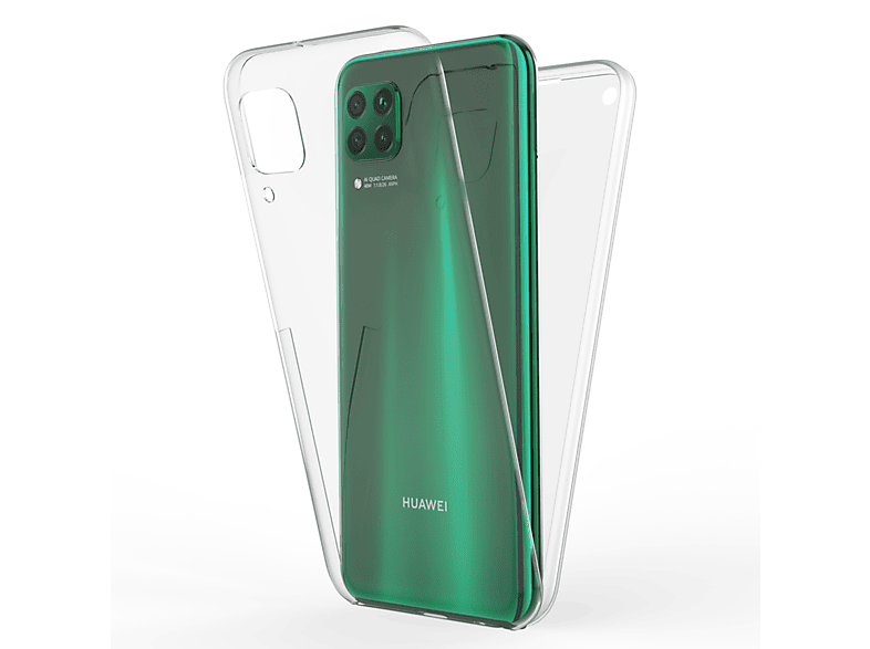 NALIA Klare 360 Grad Hülle, Backcover, Huawei, P40 Lite, Transparent