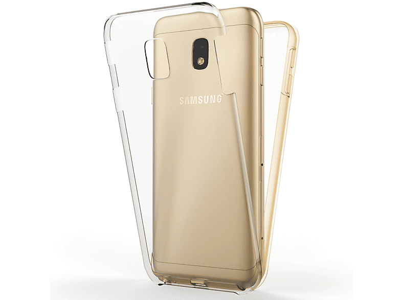 NALIA Klare 360 Grad Hülle, Backcover, Samsung, Galaxy J3 (2017), Gold