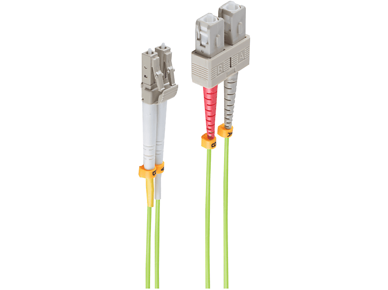 SHIVERPEAKS Duplex OM5, 1 50/125µ, LC/SC lindgrün Patchkabel, Patchkabel 1m, Duplex m