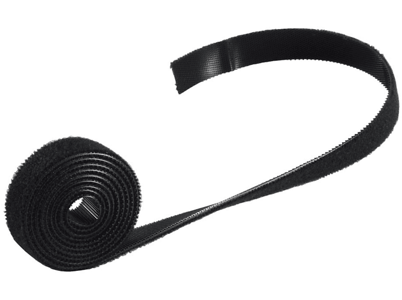 SHIVERPEAKS Klettverschlussband 19mm, schwarz, 1m, Klettverschluss, 1 m