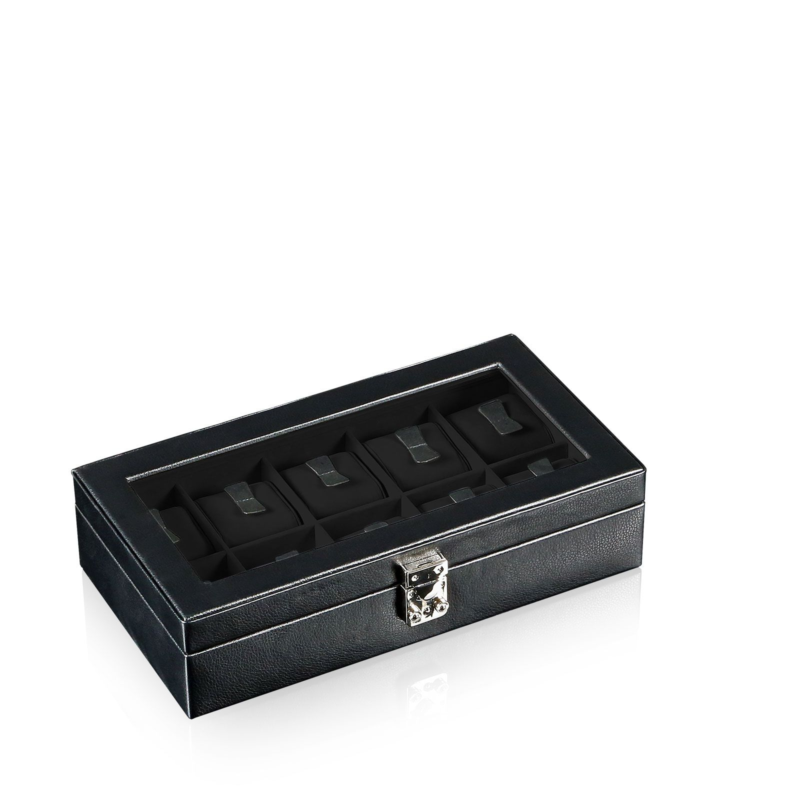 Uhrenbox Schwarz 10 Solid DESIGNHÜTTE -