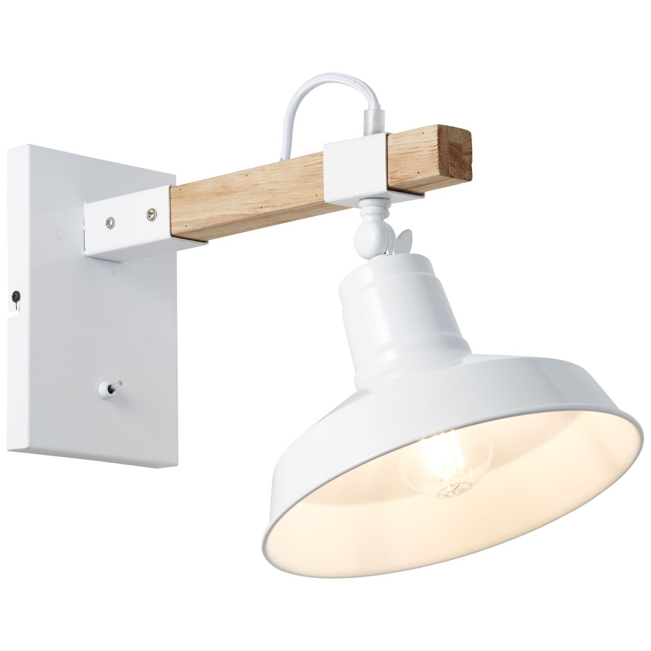 BRILLIANT Hank Wandleuchte weiß hochglanz hängend Lampe