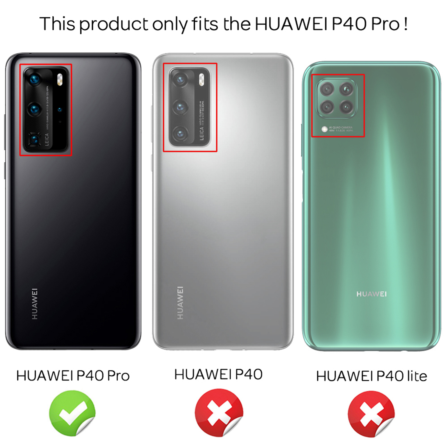P40 0,5mm Huawei, NALIA Schwarz Backcover, Mattes Ultra Hardcase, Pro, Dünnes
