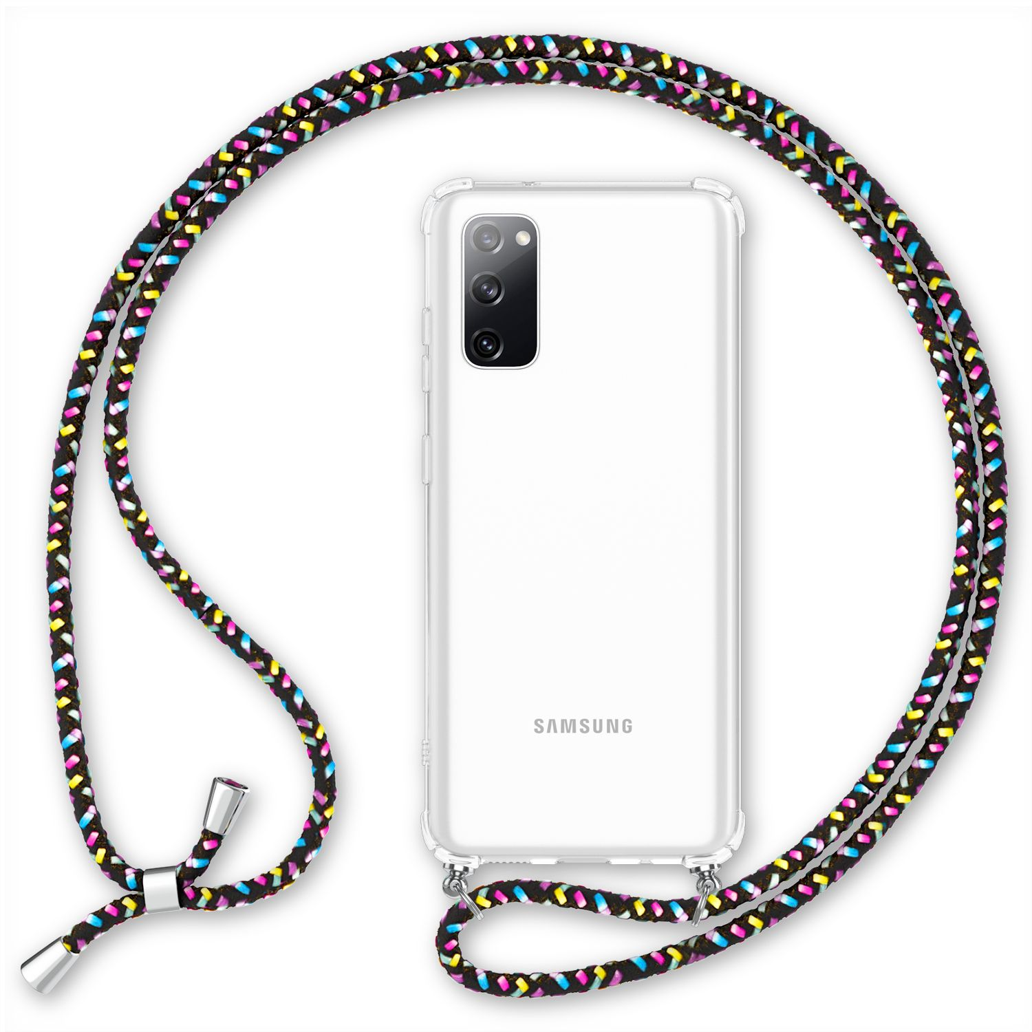 NALIA S20 Samsung, FE, Klare Galaxy zum Mehrfarbig mit Backcover, Hülle Kette Umhängen,