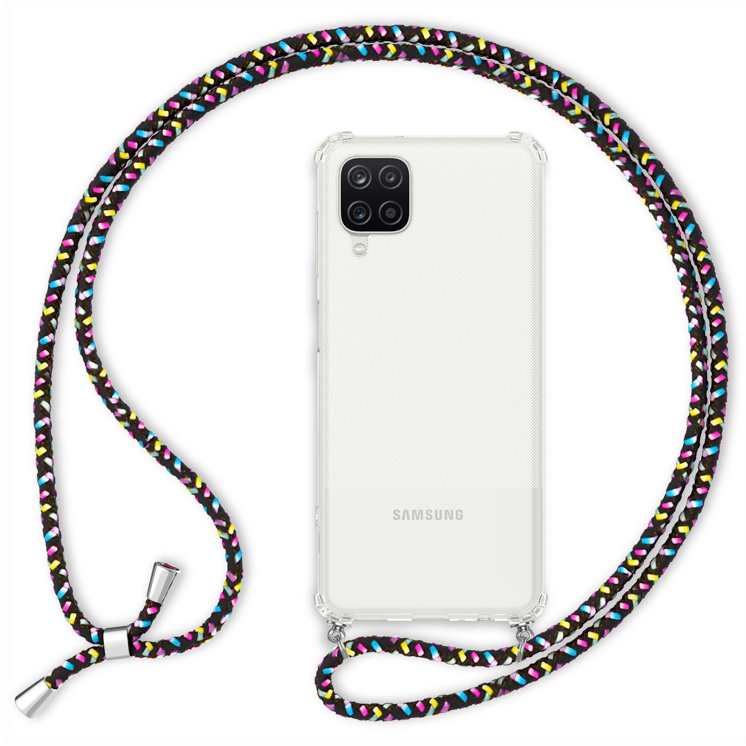 NALIA Klare Hülle Kette Mehrfarbig Umhängen, A12, mit Backcover, zum Galaxy Samsung