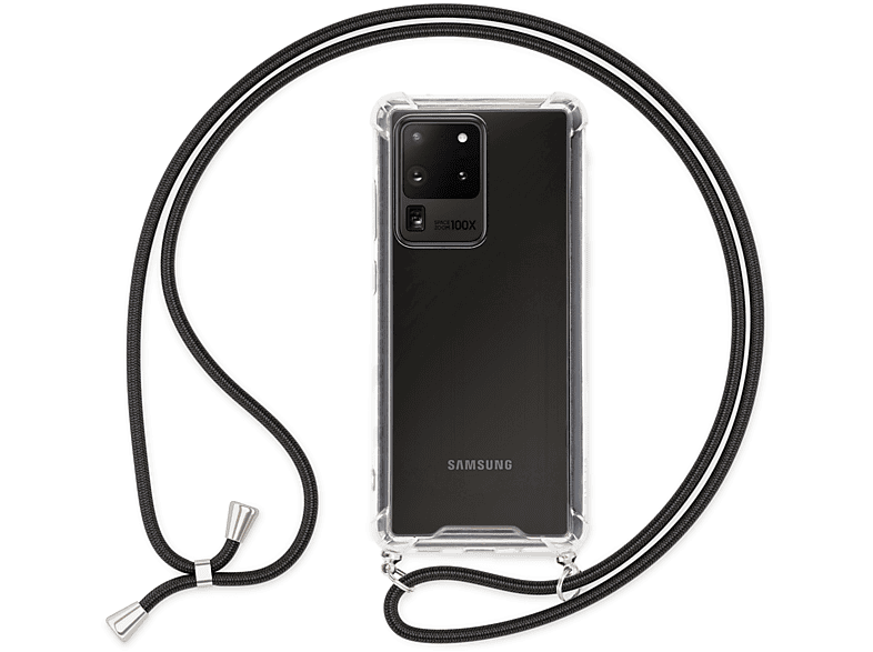 Kette Ultra, S20 mit Galaxy Backcover, Schwarz Umhängen, NALIA Samsung, Hülle zum Klare