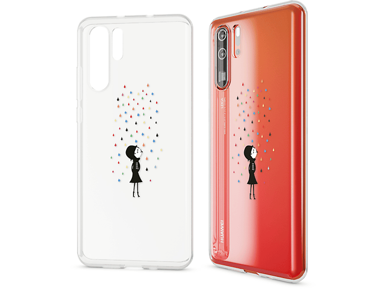 NALIA Motiv Backcover, Mehrfarbig Huawei, P30 Hülle, Pro, Silikon