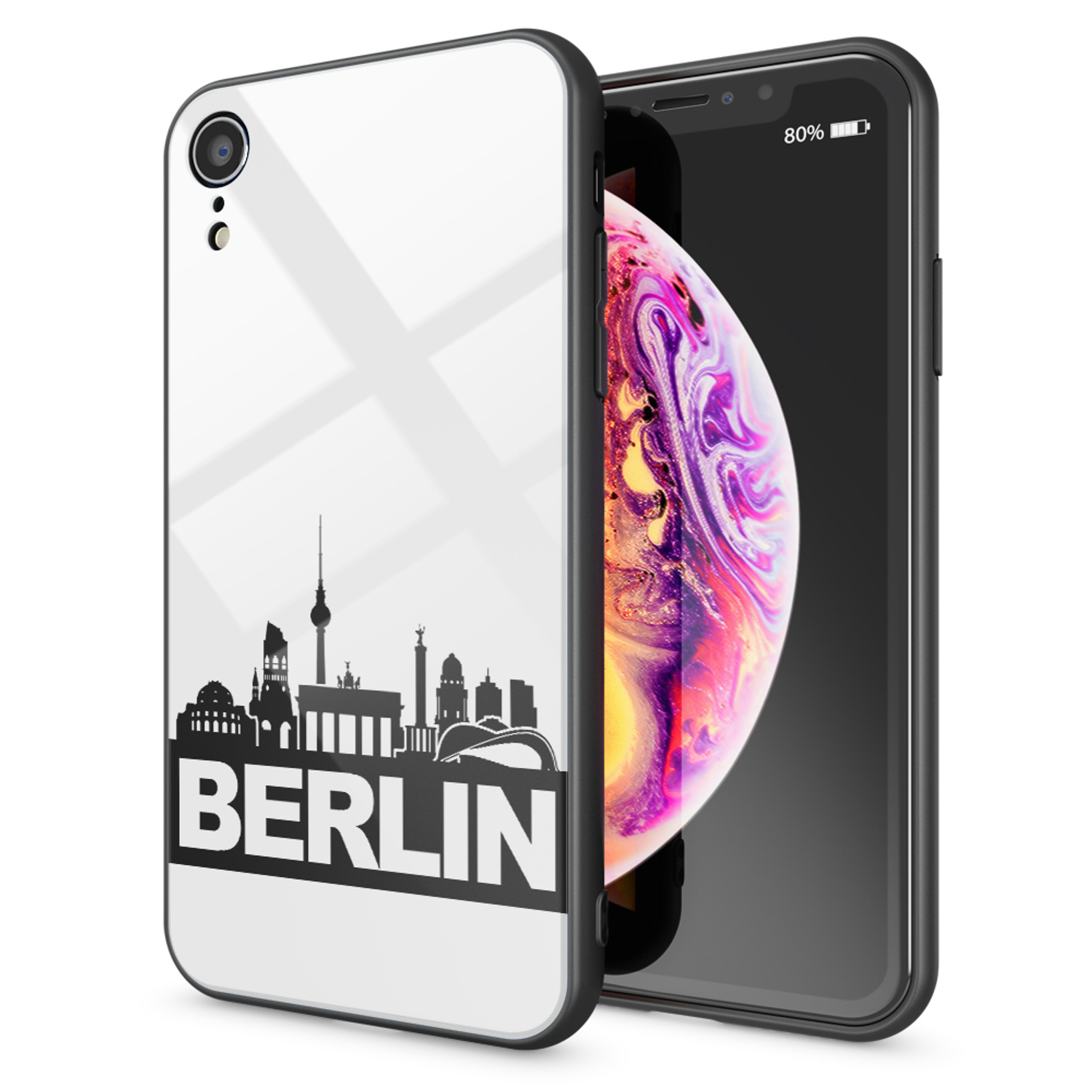 iPhone XR, Mehrfarbig Apple, NALIA Backcover, Hülle, Motiv
