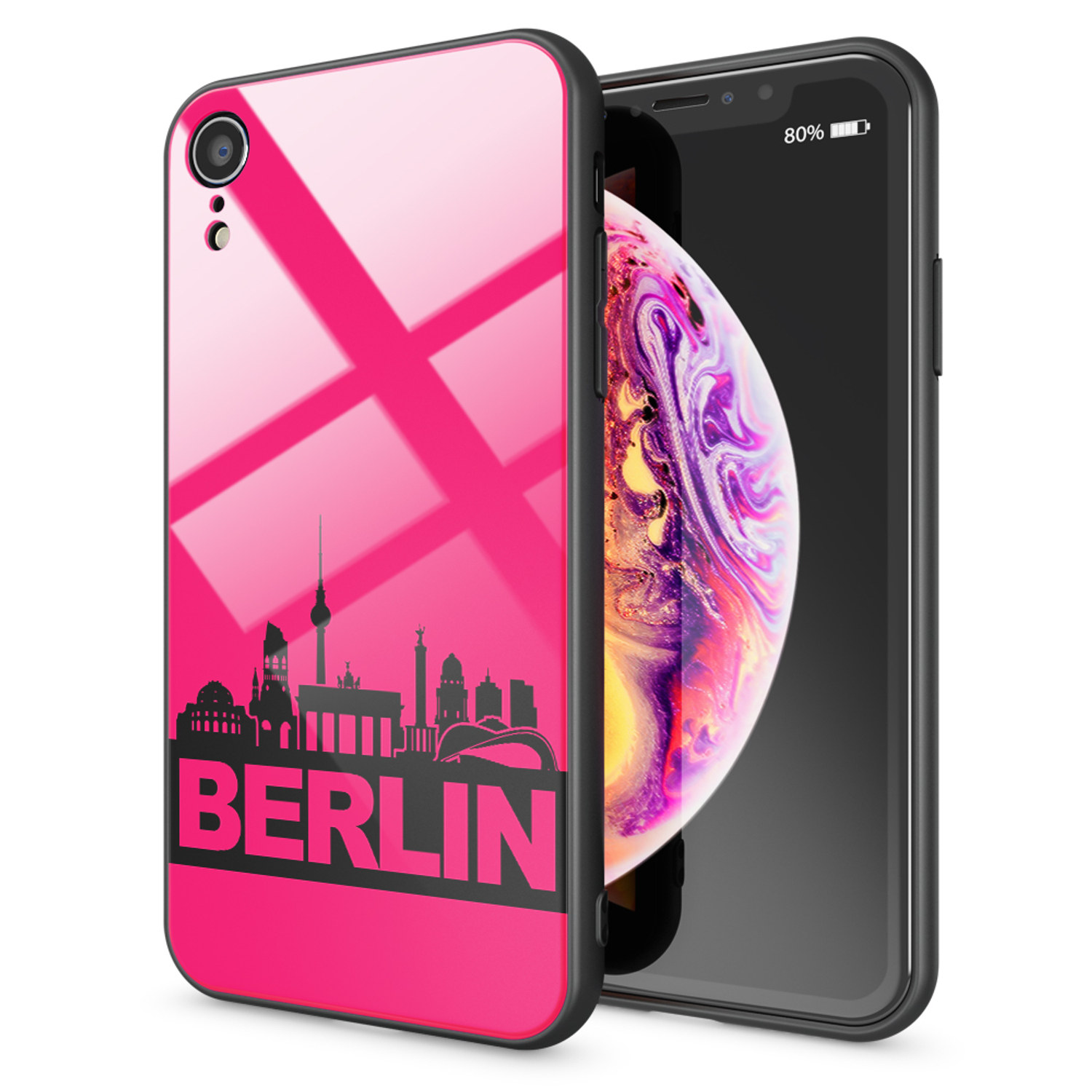 NALIA Motiv Hülle, Backcover, iPhone Mehrfarbig XR, Apple