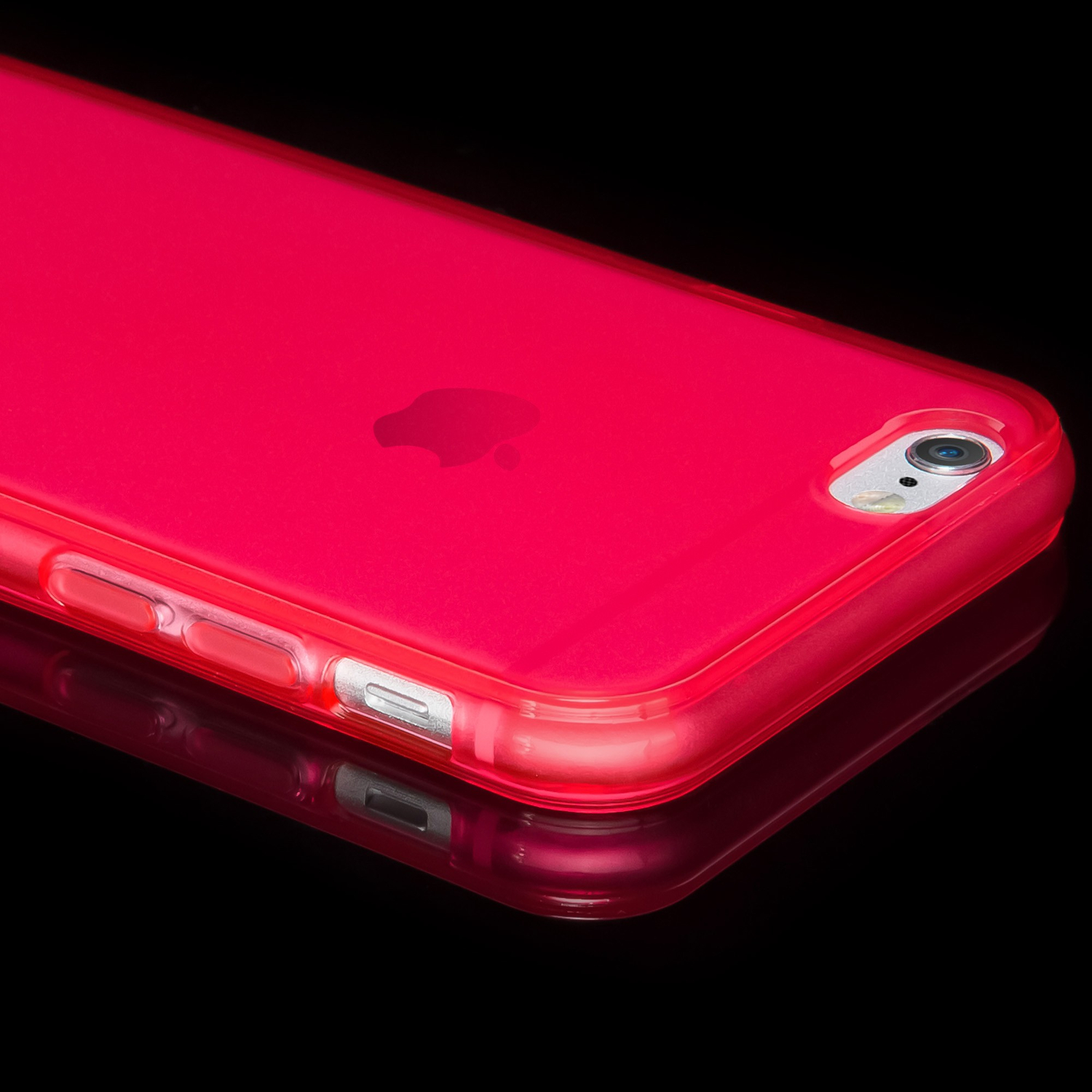 Plus iPhone 6s Klare Silikon 6 Rot Plus, iPhone Hülle, Apple, Backcover, NALIA