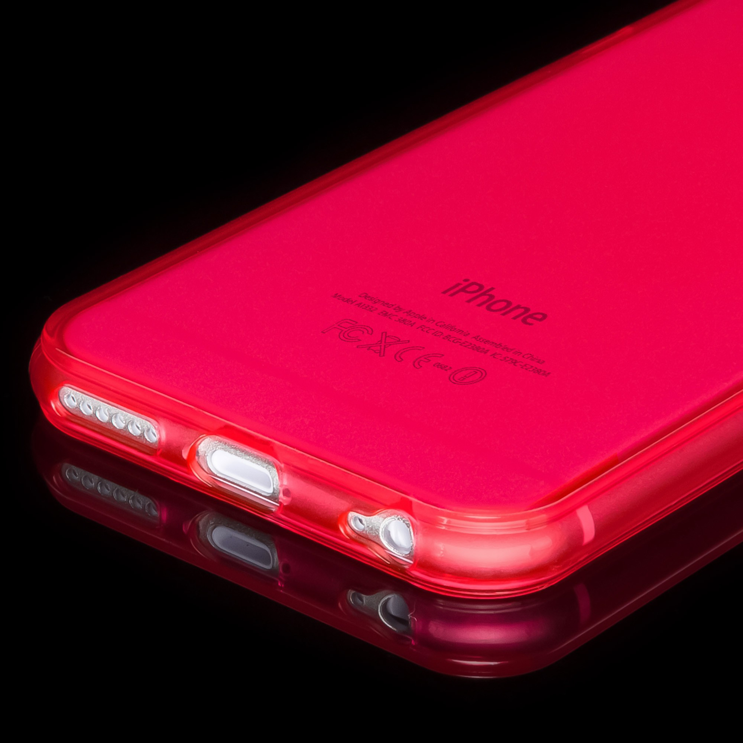 Rot Klare iPhone 6 NALIA Apple, Silikon 6s, Hülle, iPhone Backcover,