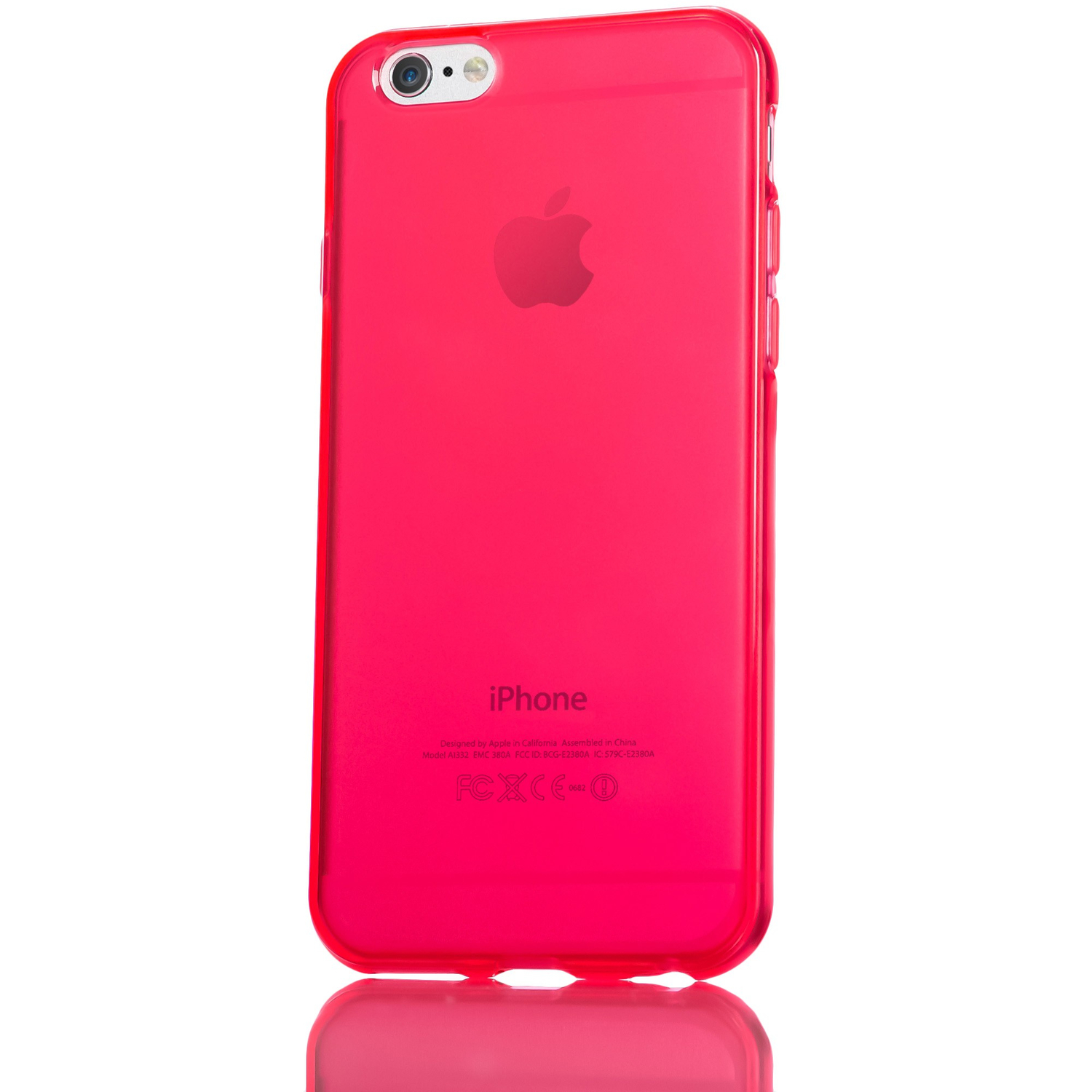 NALIA Klare Silikon Backcover, iPhone Hülle, iPhone Apple, 6 Rot 6s