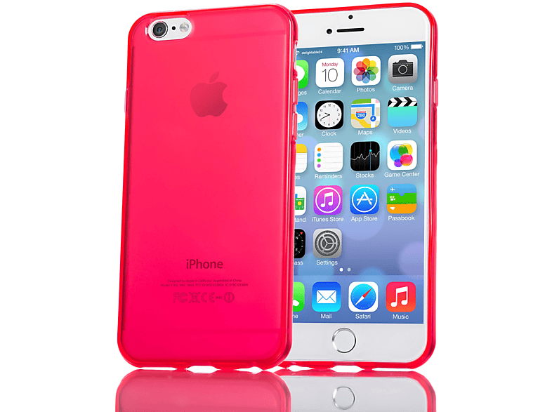 Rot Klare iPhone 6 NALIA Apple, Silikon 6s, Hülle, iPhone Backcover,