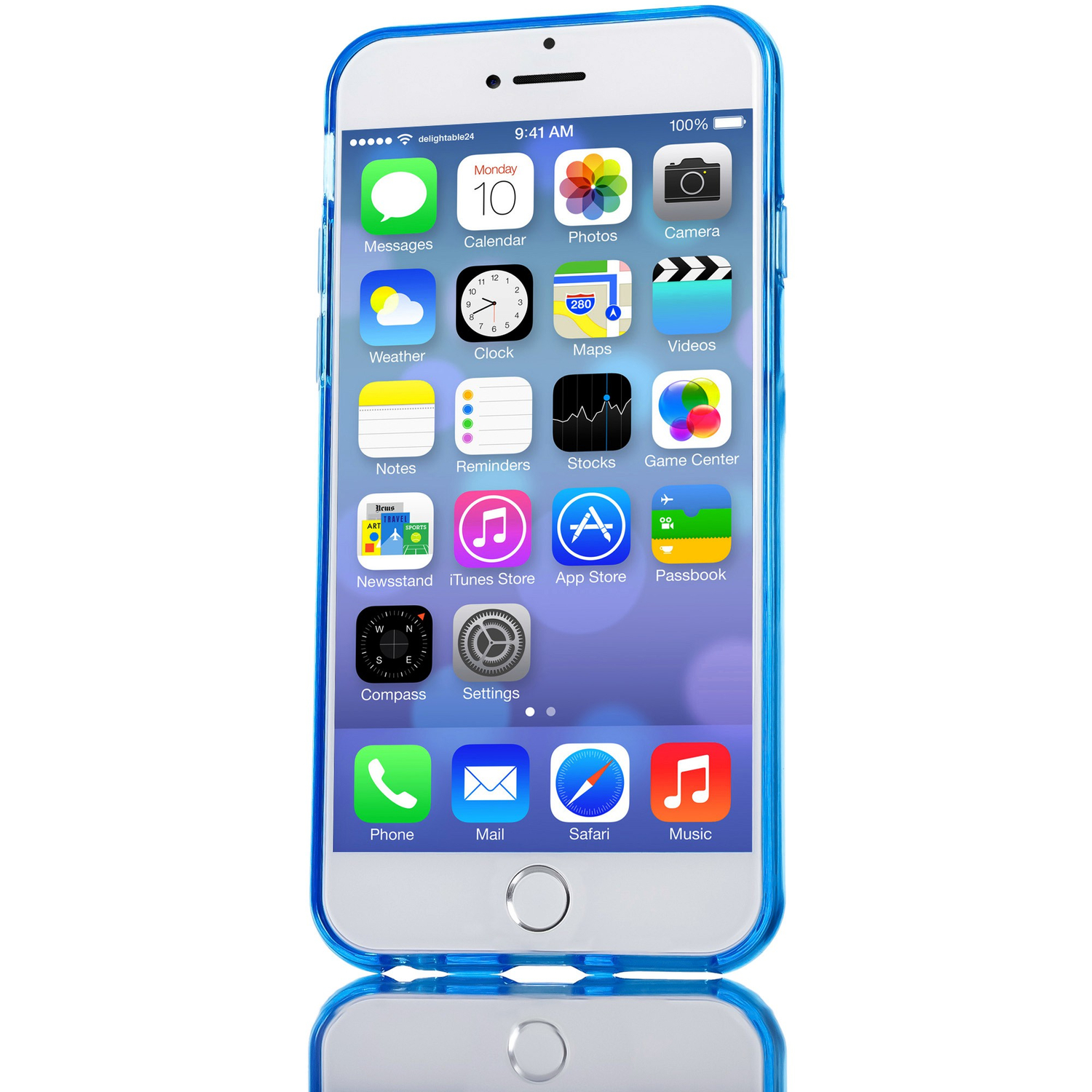 NALIA Klare Silikon Backcover, 6 iPhone Apple, Plus Hülle, Blau iPhone Plus, 6s