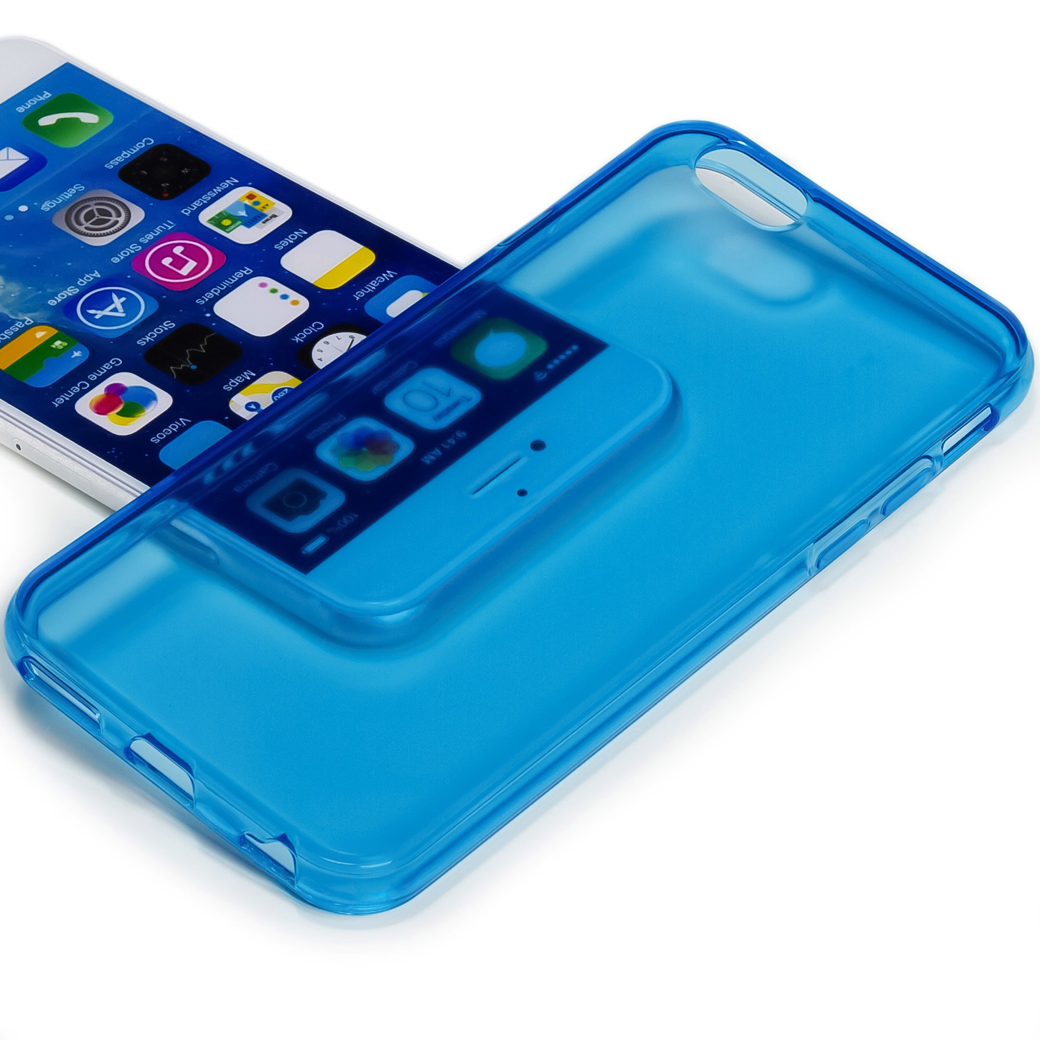 NALIA Klare 6 Backcover, iPhone Apple, iPhone 6s Blau Hülle, Silikon Plus Plus