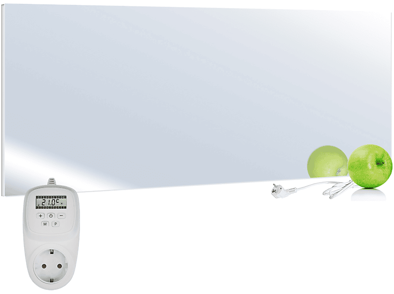 + Infrarotheizung (700,00 Spiegel Thermostat Watt) TH12 VIESTA Infrarotheizung H700-SP