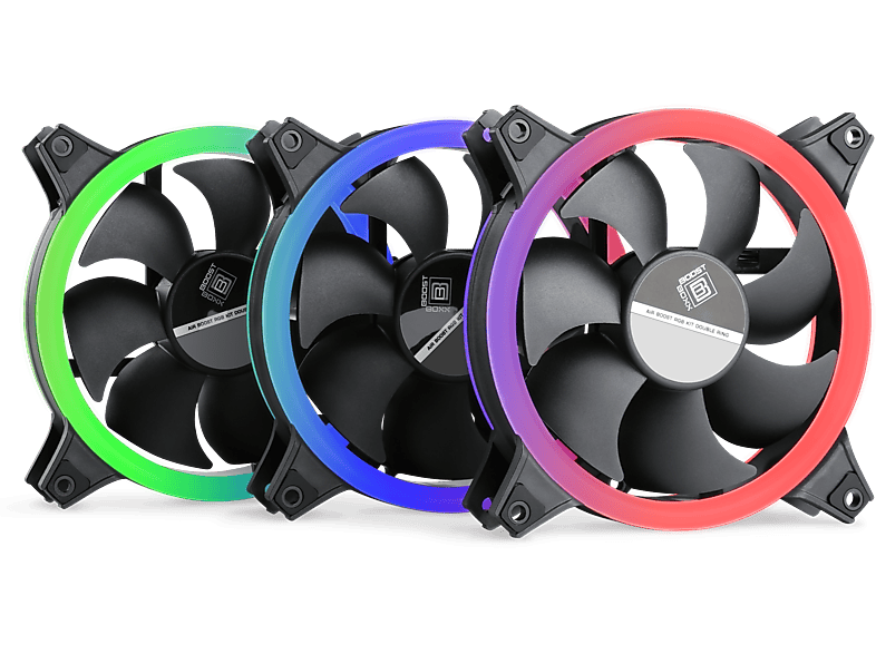 BOOSTBOXX AIR Boost RGB Kit Double Ring Gehäuselüfter, schwarz SATURN