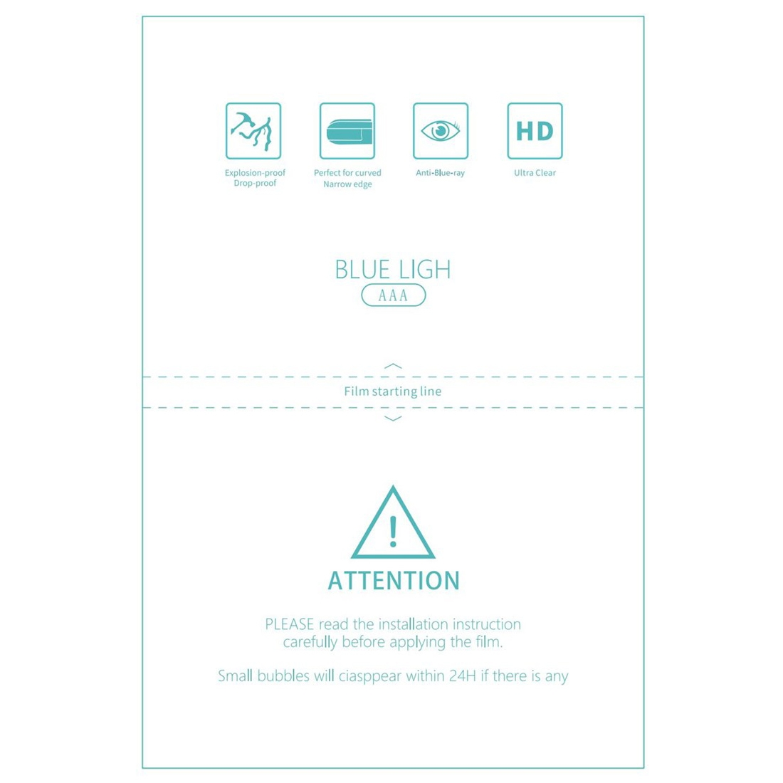 SCREENSAFE Hydrogel Folie iPhone - 12) Apple Display - Anti-Blau CF protective film(für (AAA)
