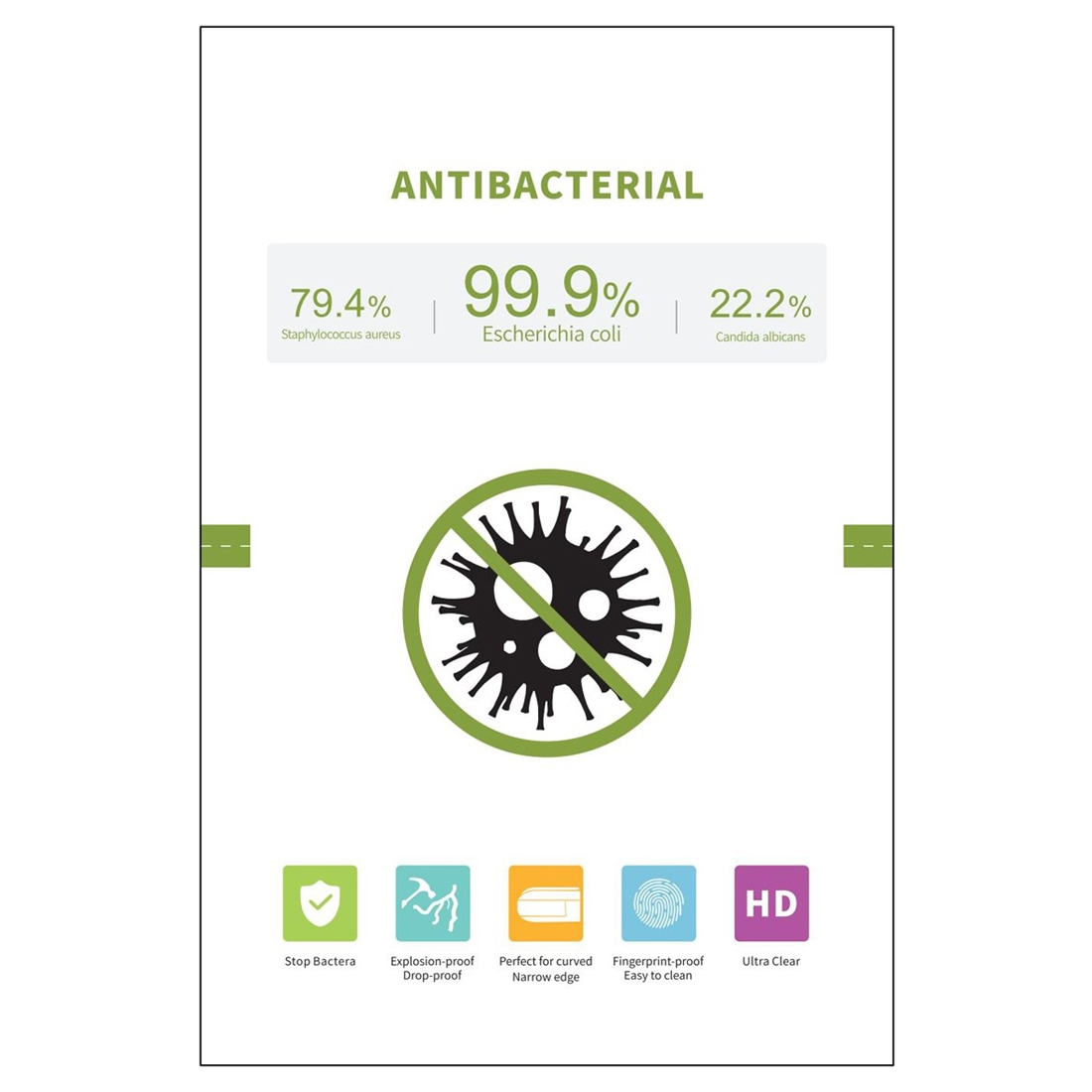 SCREENSAFE Hydrogel Folie - Apple - (AAA) 11 Apple CF Antibakteriell Displayschutz(für iPhone Pro)