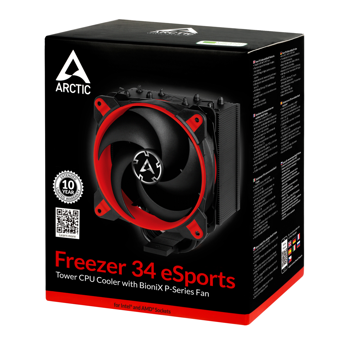 ARCTIC Kühler Freezer 34 eSports ROT Luftkühler, CPU (intel) ROT