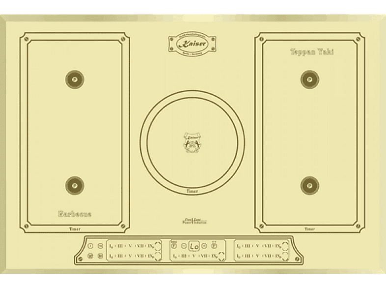 KAISER KCT 7797 FI ElfEm Induktionskochfeld (77 cm breit, 5 Kochfelder)