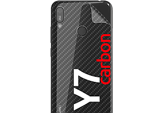SMART ENGINEERED 2x Carbon Schutzfolie Rückseite - 3D Schutzfolie(für Huawei Y7 (2019))