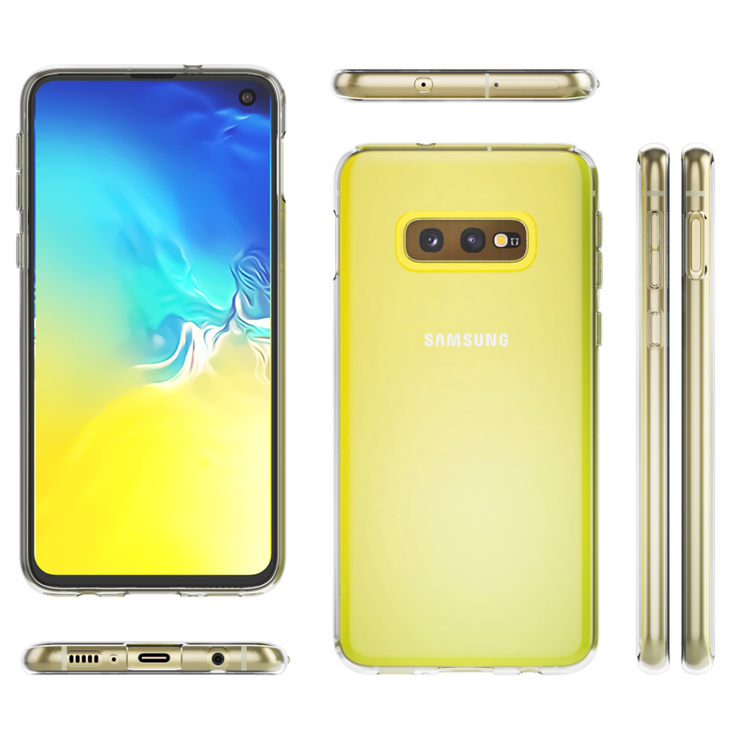 Mehrfarbig S10e, NALIA Galaxy Motiv Samsung, Hülle, Silikon Backcover,
