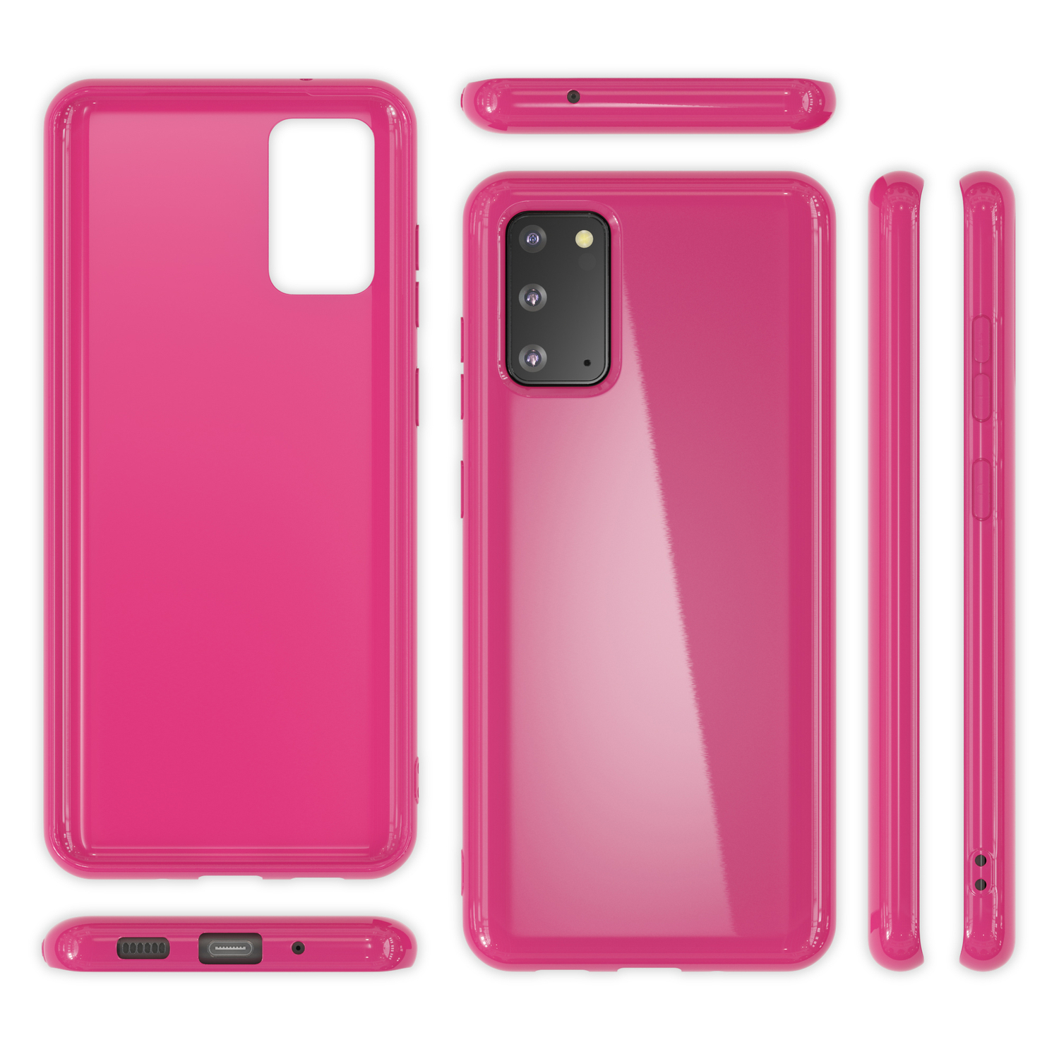Hülle, Backcover, Samsung, Silikon Pink NALIA S20, Galaxy