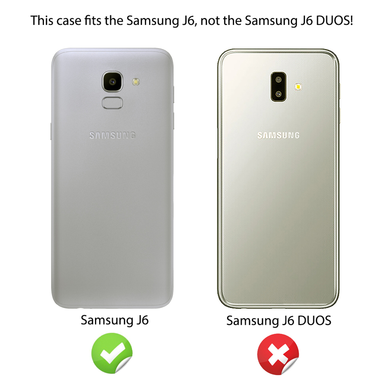 Mehrfarbig Backcover, Galaxy J6, Motiv Hülle, Silikon Samsung, NALIA