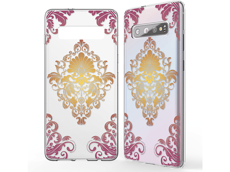 NALIA Silikon Motiv Backcover, S10, Galaxy Gold Samsung, Hülle,