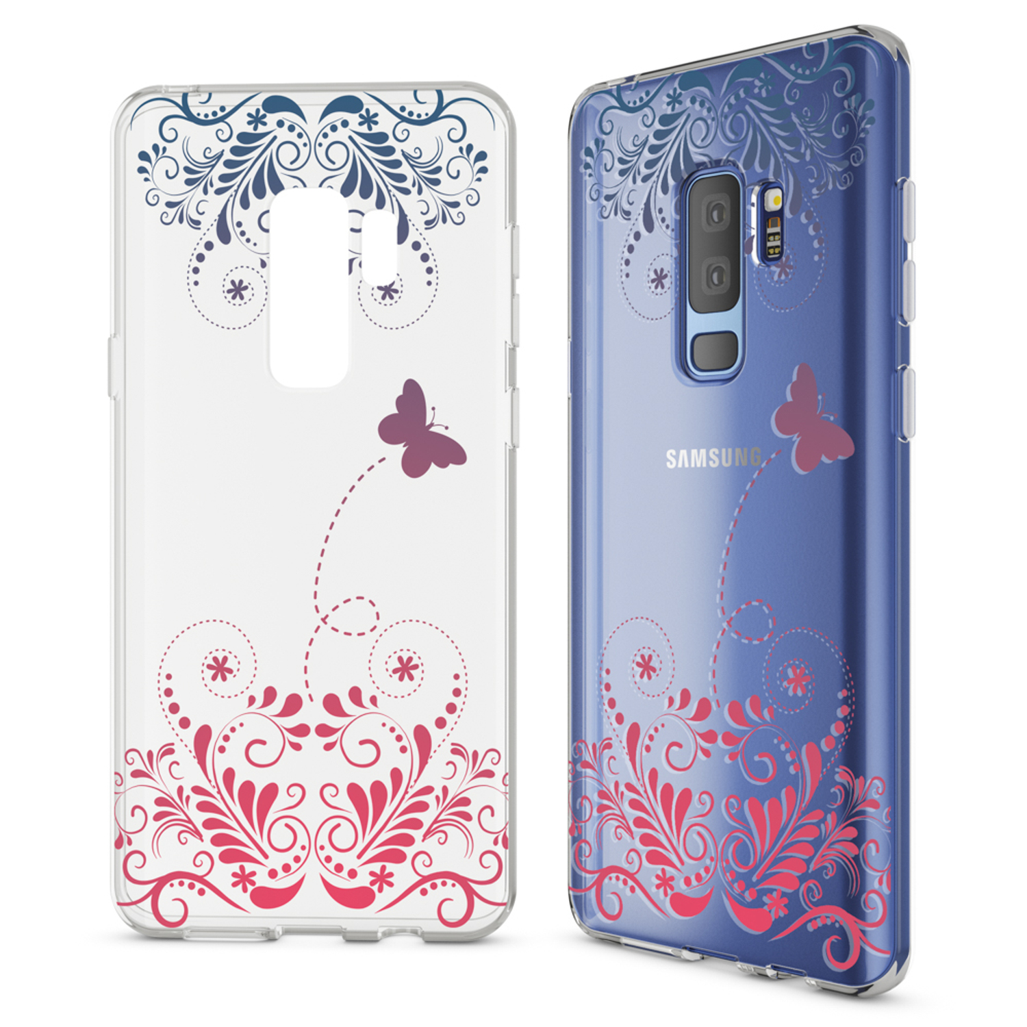 Backcover, Mehrfarbig Plus, Motiv Galaxy Hülle, NALIA Silikon S9 Samsung,