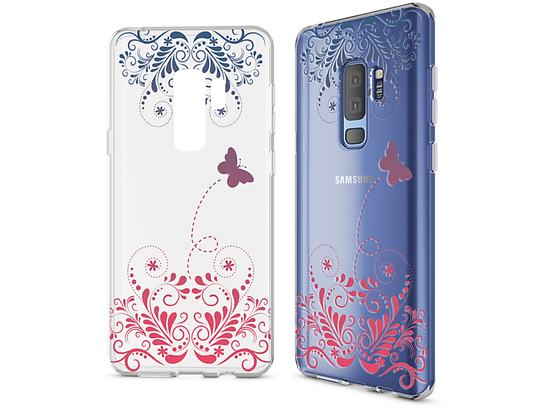 NALIA Motiv Backcover, Mehrfarbig Samsung, Plus, S9 Hülle, Galaxy Silikon