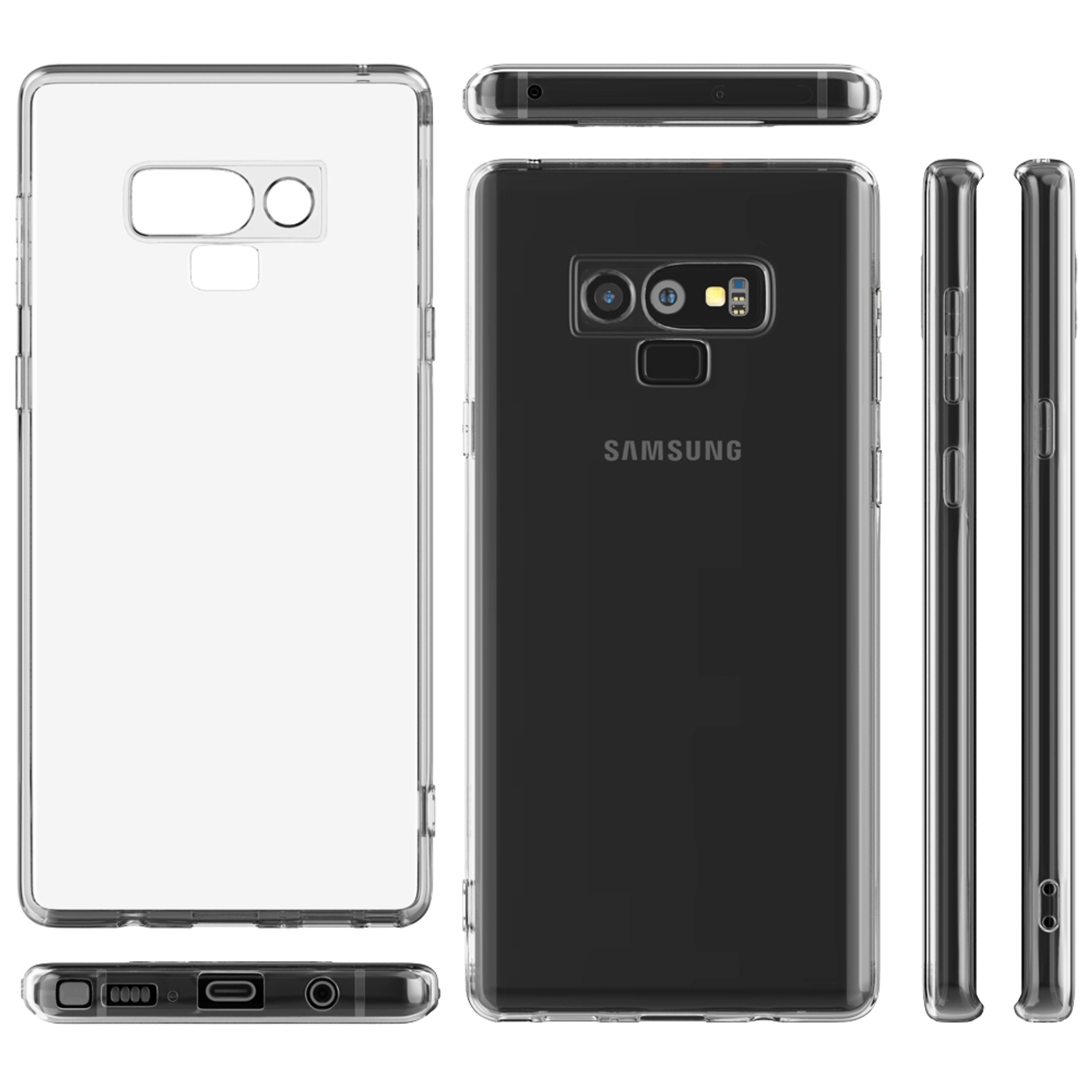 Backcover, Samsung, Galaxy Mehrfarbig NALIA 9, Silikon Motiv Hülle, Note