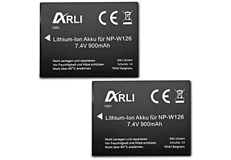 ARLI 2x Akku für Canon LP-E12 + Ladegerät Li-Ion Akku Set, 7.4 Volt, 600 mAh 2 Stück